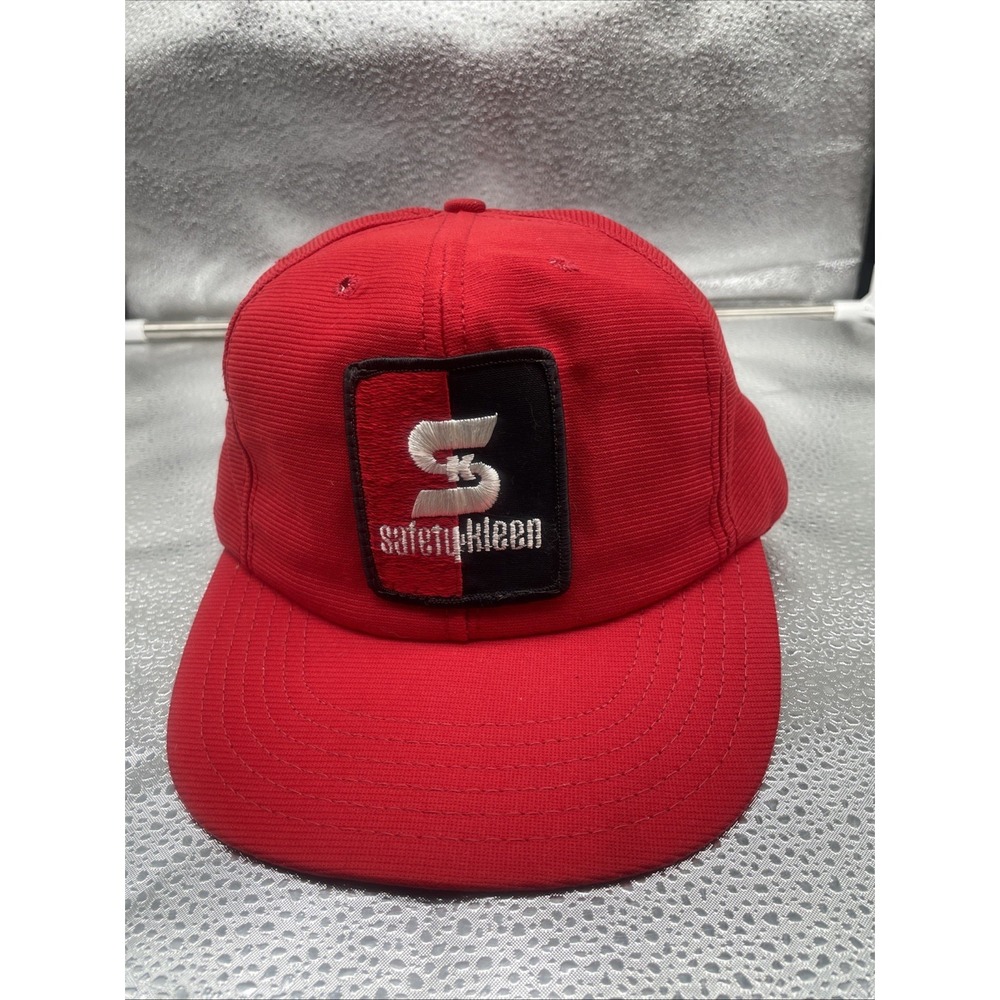 Vtg SAFETY-KLEEN Systems Snapback Hat Made in USA Patch Logo Cap